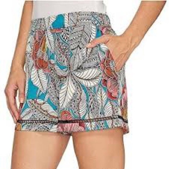 Trina Turk Multicolor Floral High Waist Shorts Size S - Picture 7 of 7